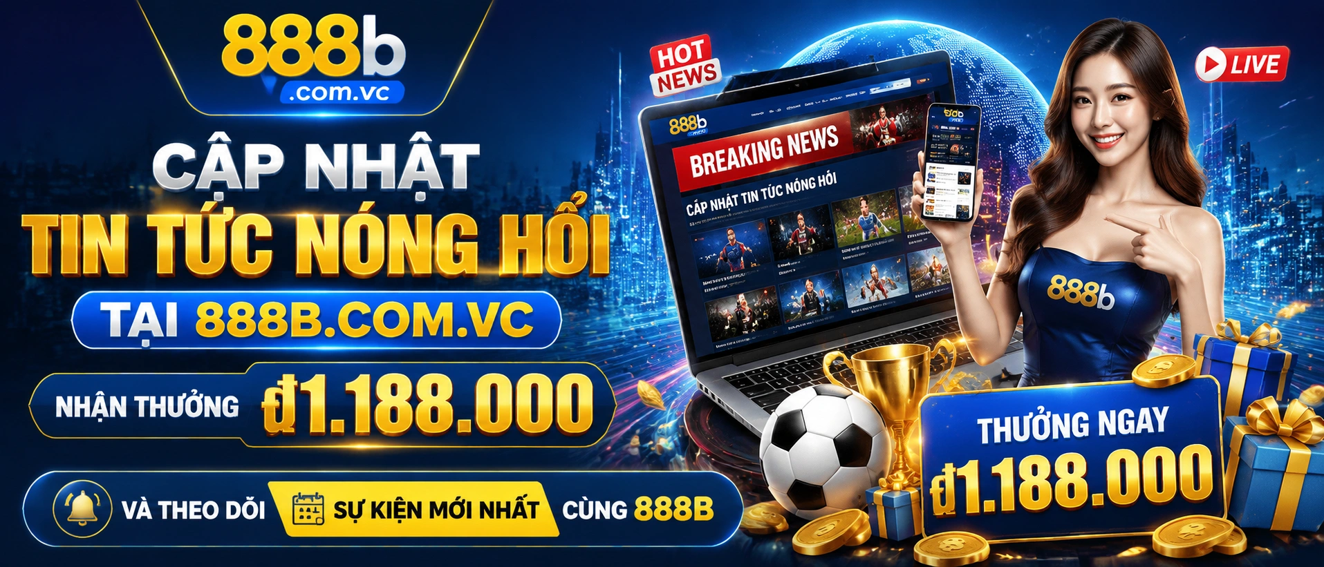 Tin tức 888b với giao diện cập nhật nổi bật và tin khuyến mãi lễ hội
